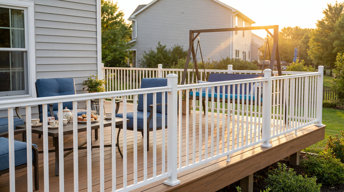 White Aluminum Railing Ideas for Bright Porches and Decks