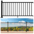 Egadis 36 in. H x 6 ft. W Porch and Deck Railing Kit, Aluminum Railing Kit, Black Textured AAMA 2604 Powder-Coat Finish Railing System for Outdoor Decks, Porches & Balconies