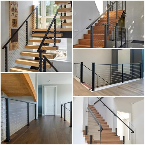 2 Pack Handrail Connector, 120mm x 56mm x 26mm, Black, POM Material, Polished Finish, Ideal for ZBuildMars 60x30mm Stainless Steel Handrails