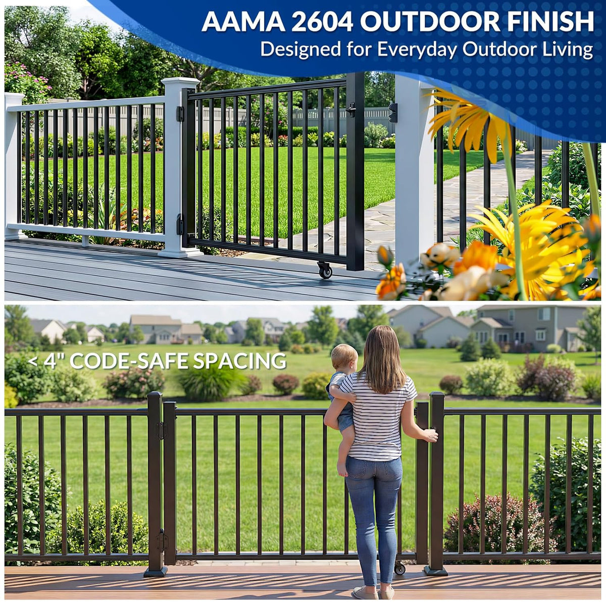 Openable Railing Gate ALUMINUM DECK GATE – Egadis Railing